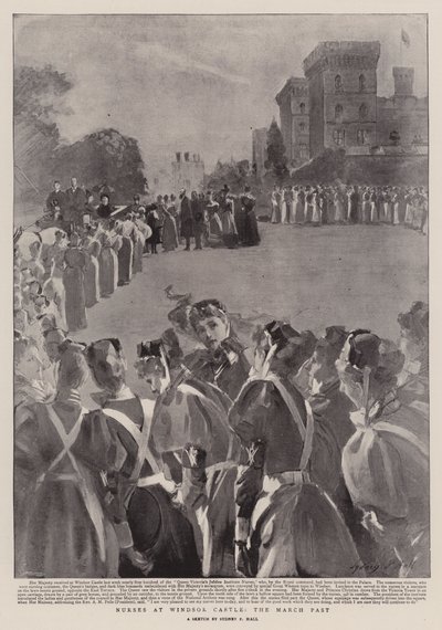 Sykepleiere ved Windsor Castle, March Past av Sydney Prior Hall
