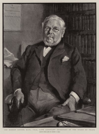 Sir Robert Giffen, KCB, FRS, avdøde assisterende sekretær for handelsstyret av Sydney Prior Hall