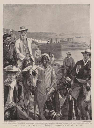 The Barrage of the Nile, et inspeksjonsbesøk til verket av Sydney Prior Hall