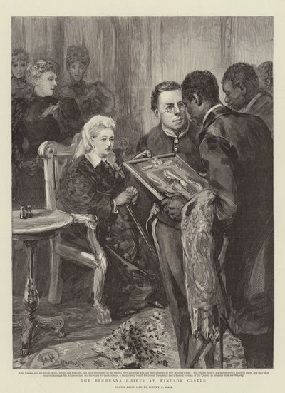 Bechuana-sjefene ved Windsor Castle av Sydney Prior Hall