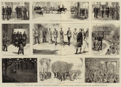 The Coming of Age of Prince Albert Victor, festlighetene i Sandringham av Sydney Prior Hall