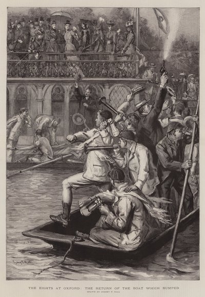 The Eights at Oxford, the Return of the Boat som støtet av Sydney Prior Hall