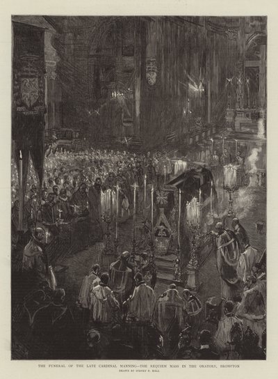 Begravelsen til den avdøde kardinal Manning, Requiem-messen i oratoriet, Brompton av Sydney Prior Hall