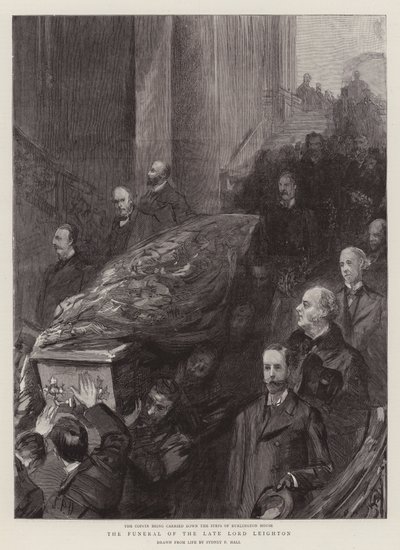 Begravelsen til avdøde Lord Leighton av Sydney Prior Hall