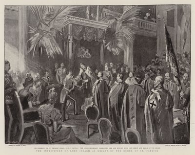 The Investiture of Lord Iveagh som ridder av St. Patricks orden av Sydney Prior Hall
