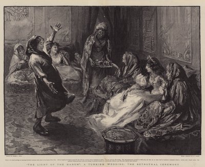 Haremets lys, et tyrkisk bryllup, forlovelsesseremonien av Sydney Prior Hall