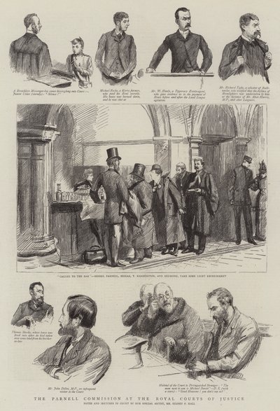Parnell-kommisjonen ved Royal Courts of Justice av Sydney Prior Hall