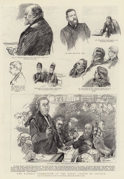 Parnell-kommisjonen ved Royal Courts of Justice av Sydney Prior Hall