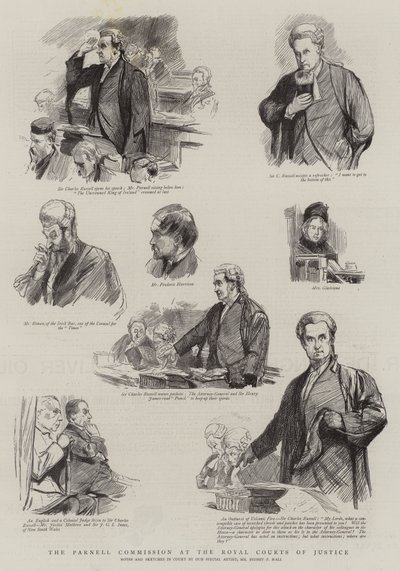 Parnell-kommisjonen ved Royal Courts of Justice av Sydney Prior Hall