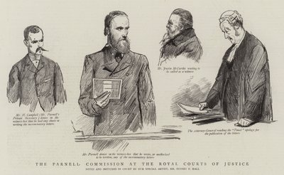 Parnell-kommisjonen ved Royal Courts of Justice av Sydney Prior Hall
