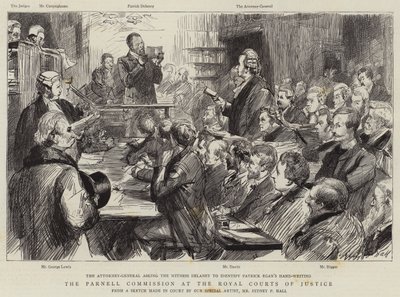 Parnell-kommisjonen ved Royal Courts of Justice av Sydney Prior Hall
