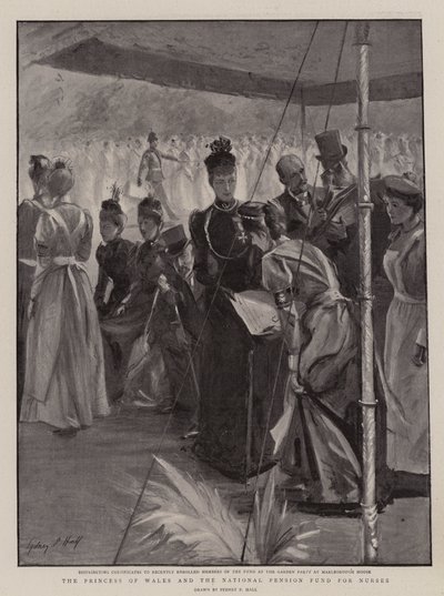 Prinsessen av Wales og National Pension Fund for Nurses av Sydney Prior Hall