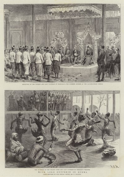 Med Lord Dufferin i Burma av Sydney Prior Hall