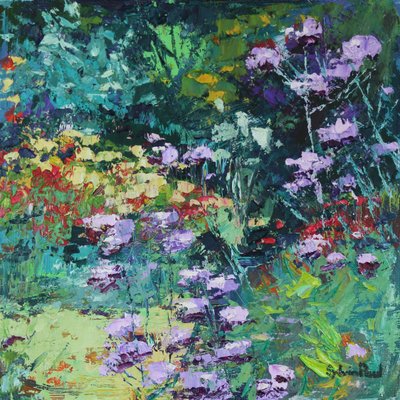 Sommerglede, 2021 (olje på lerret) av Sylvia Paul