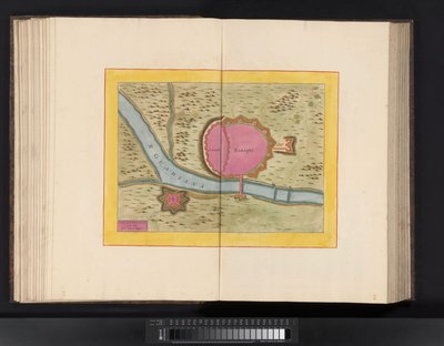 Utsikt over neset til Cádiz Gades Ab Occiduis Insulae Partibus (tittel på objekt) av Symon Novelanus (possibly)