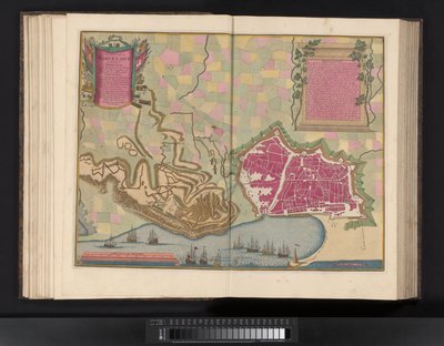 Byen Braga i fugleperspektiv Nova Bracarae Auguste descriptio (tittel på objekt) av Symon Novelanus (possibly)