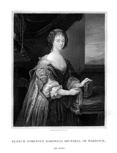 Blanche Somerset, Lady Arundell fra Wardour, 1827 av T. A. Dean