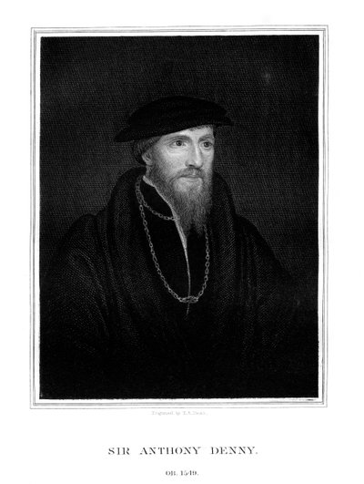Sir Anthony Denny, hoffmann til Henry VIII, 1827. av T. A. Dean