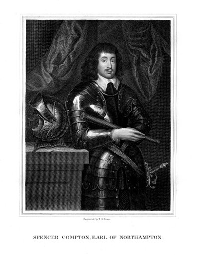 Spencer Compton, 2. jarl av Northampton, royalistsoldat, 1827 av T. A. Dean