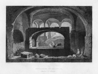 En grav i Seleucia, Mesopotamia, Irak, 1841 av T Dixon
