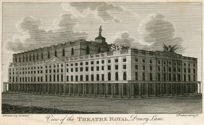 Utsikt over Theatre Royal, Drury Lane, London av T. Prattent