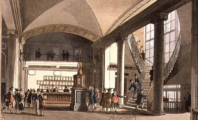 Auksjonsmarkedets sal av T. and Pugin A.C. Rowlandson