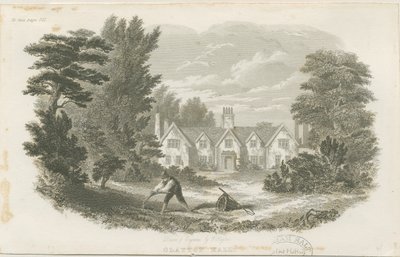 Fenton - Clayton Hall: stålgravering, nd [c 1840] (trykk) av T Taylor