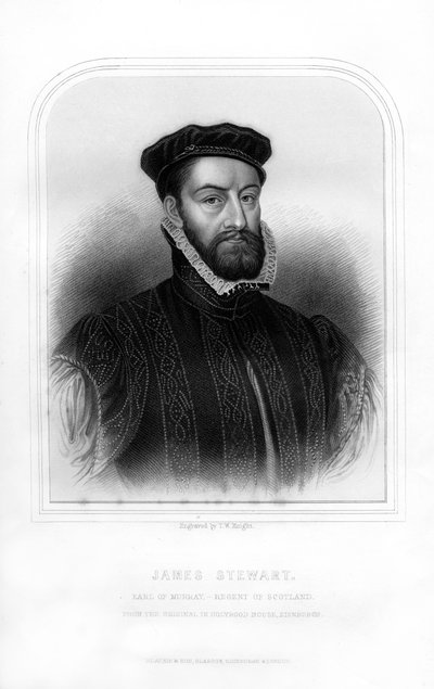 James Stewart, 1. jarl av Moray, regent av Skottland, 1870 av T. W. Knight