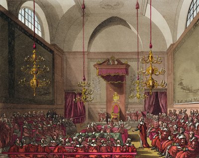 House of Lords av T. and Pugin A.C. Rowlandson