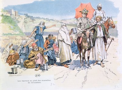 Spedalske utenfor Jerusalems murer, 1892 av T. de Haener