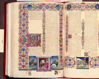 Paulus brev til romerne, illustrasjon med dobbel folio fra 