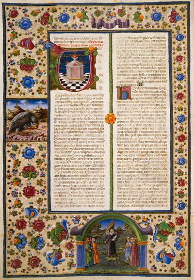 Incipit fra First Book of Maccabees, fra bind I av Bible of Borso d