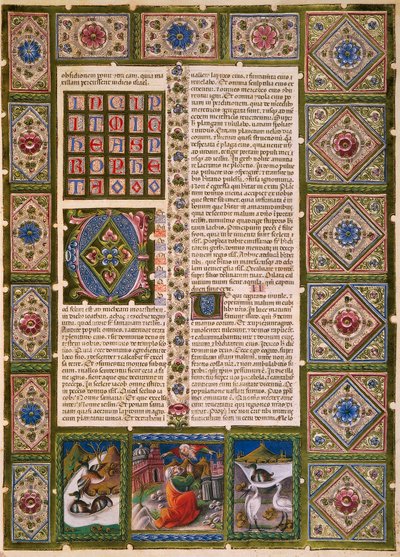 Incipit fra Second Book of Maccabees, fra bind II av Bible of Borso d