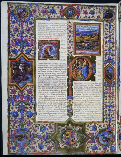 Incipit of Parable of Salomon, fra første bind av Bible of Borso d