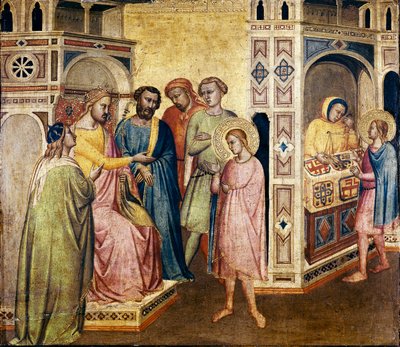 St. Eligius før kong Clothar, ca. 1365 (tempera på tre) av Taddeo Gaddi