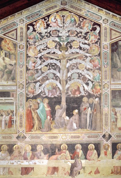 The Tree of Life and The Last Supper, 1360 freskomaleri av 85020 av Taddeo Gaddi