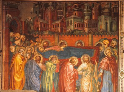 Funeral of Virgin, scene fra Life of Virgin av Taddeo di Bartolo