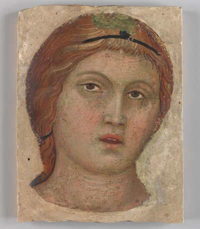 Hodet til en engel i full ansikt, ca. 1397. av Taddeo di Bartolo