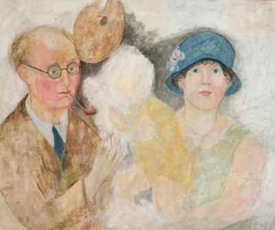 Portrett av maleren med familie (M. Gromaire) av Tadeusz Makowski
