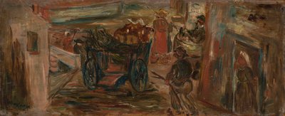 Sjangerscene med en vogn av Tadeusz Makowski