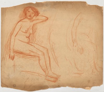 Studie einer sitzenden Frau av Tadeusz Makowski