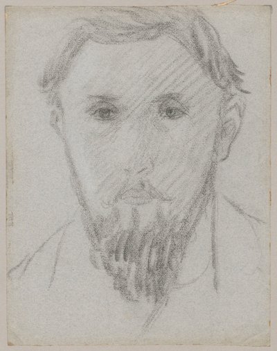 Portrettstudie av en ung mann med skjegg av Tadeusz Makowski