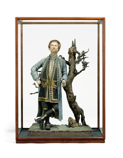 Malt leirefigur tradisjonelt identifisert som David Garrick, ca. 1770 (keramikk) av Tan Che Qua Tan Che Qua