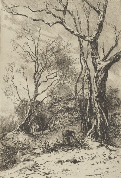 En Hiver., 1800-tallet. av Tancrède Abraham