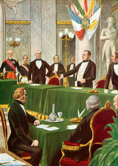 Cavour på Paris-kongressen, 1856 av Tancredi Scarpelli