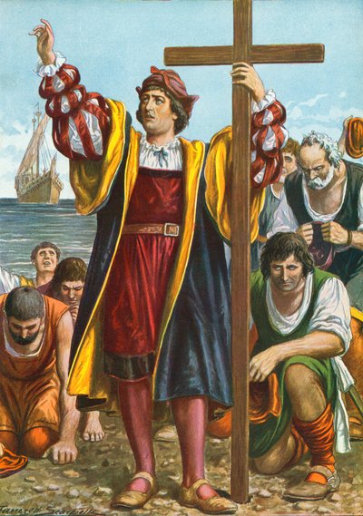 Christopher Columbus ankommer den nye verdenen av Tancredi Scarpelli