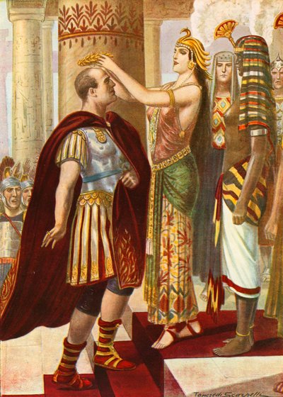 Cleopatra ønsker Cæsar velkommen av Tancredi Scarpelli