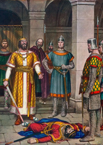 Odoacers død, drept av Theodoric, østgoternes konge av Tancredi Scarpelli