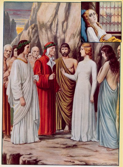 Illustrasjon for Dantes guddommelige komedie av Tancredi Scarpelli