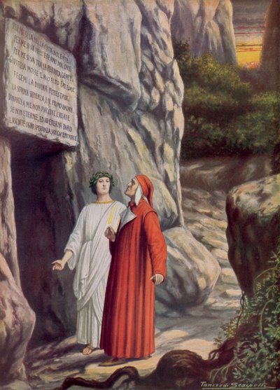Illustrasjon for Dantes guddommelige komedie av Tancredi Scarpelli